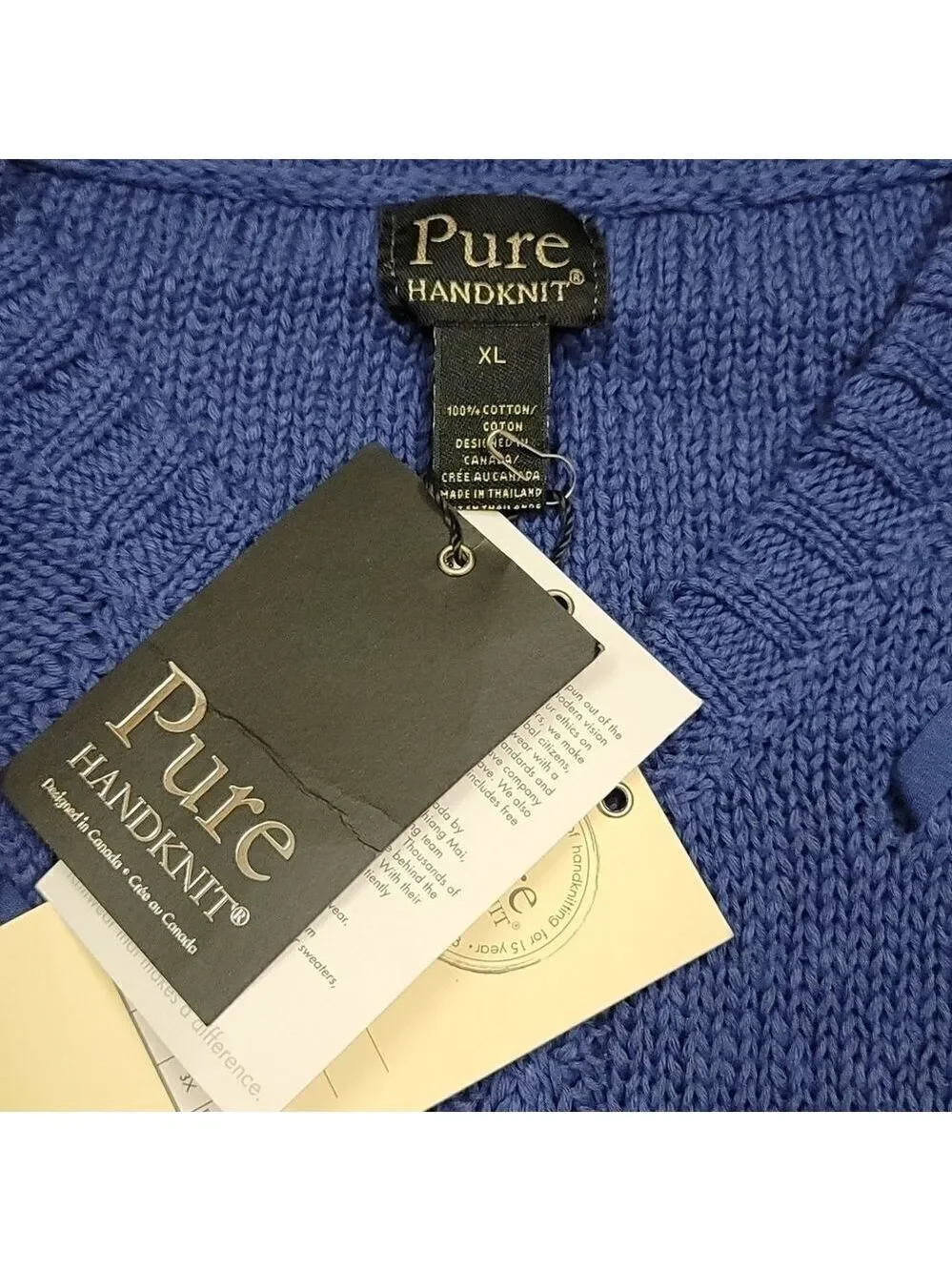 Pure Handknit cozy cre neck sweater